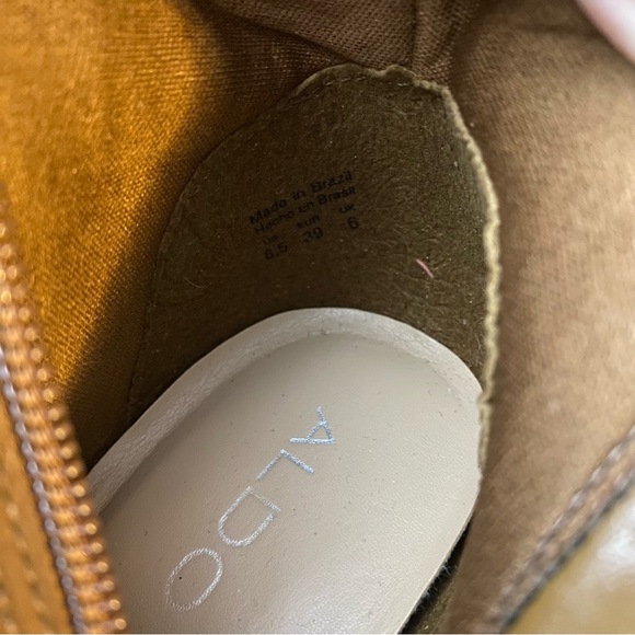 Aldo Madden Style Vintage 90s Y2K Bratz Brown Faux Suede Platform Boots Size 8.5 - Picture 4 of 9